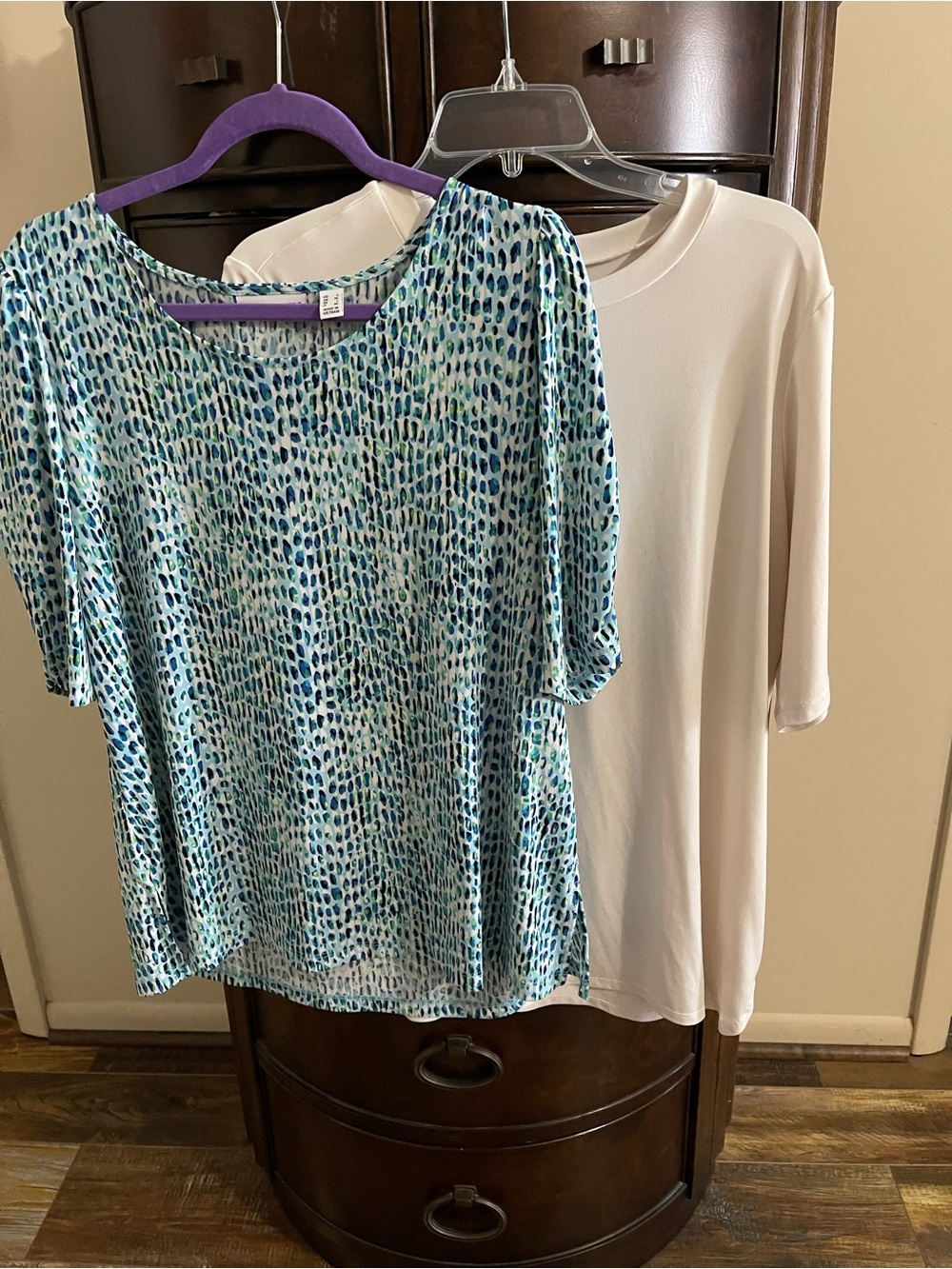 Susan Graver set of 2 Short-Sleeve Tops